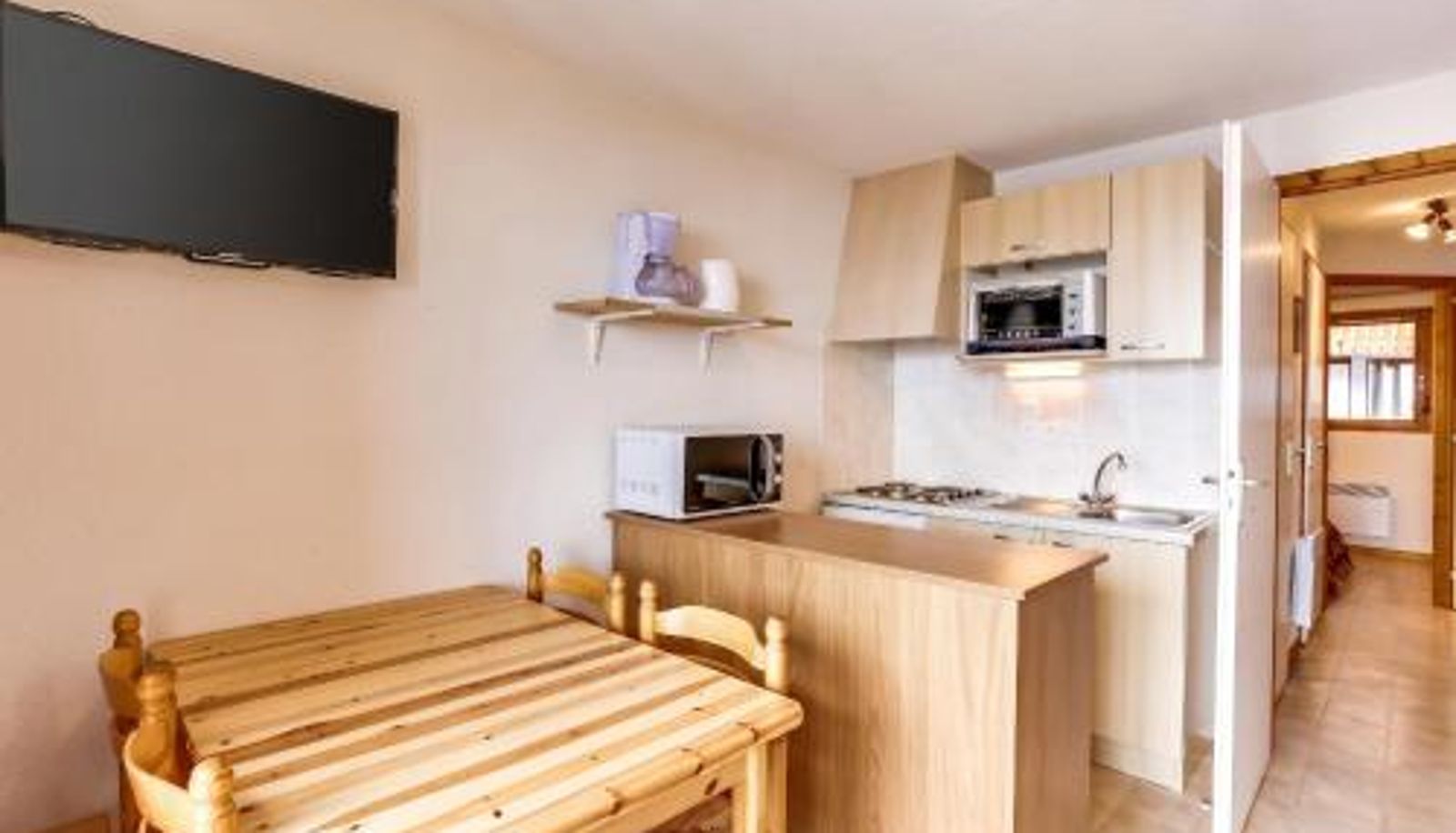Küche - Appartement familial avec vue sur le lac 35 m²