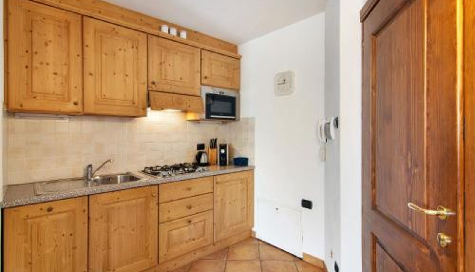 Küchenbereich im Zimmer - Residence Larice Bianco App n4