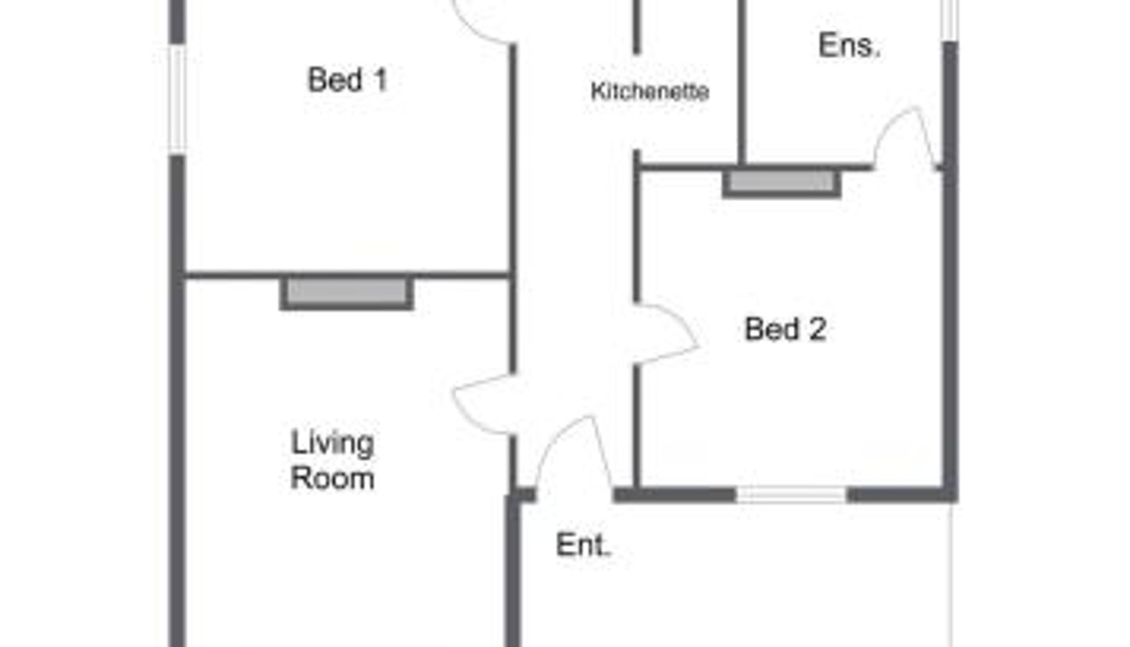 Apartment - 2 Bed 2 Bath Blue Door Apartment - CBD Location