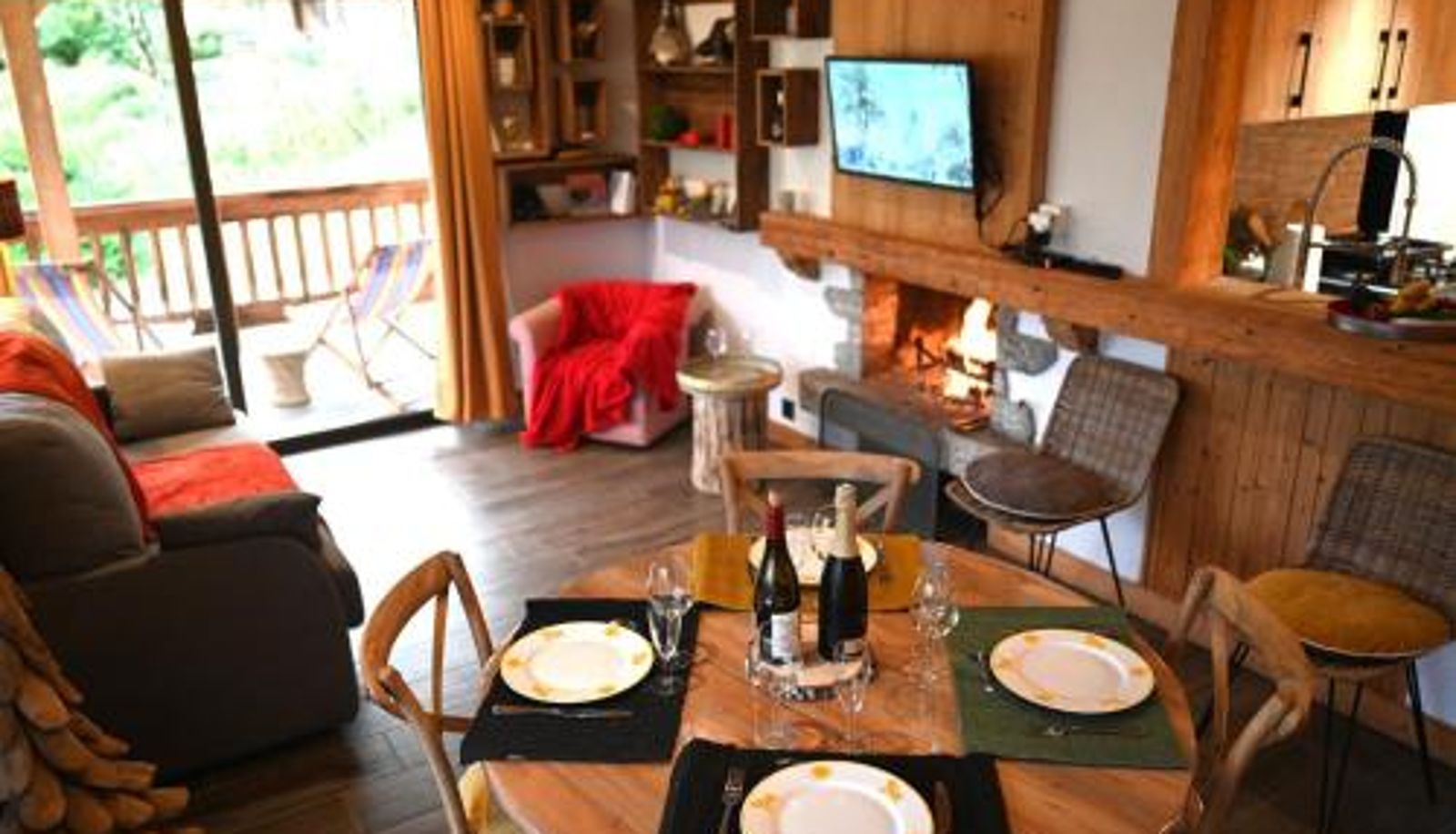 Standardzimmer - Appartement 2 Chambres avec Terrasse et Parking à La Clusaz - FR-1-459-181