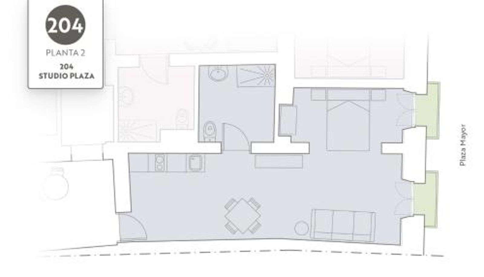 Habitación - Apartamentos Plaza Mayor 35