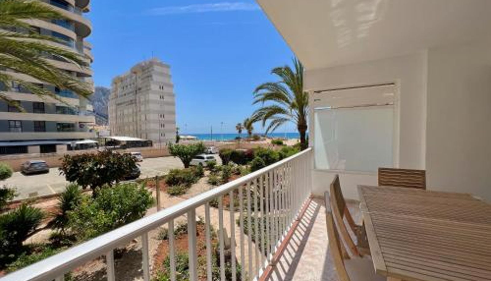 Terasse - Apartamento en primera linea en Calpe