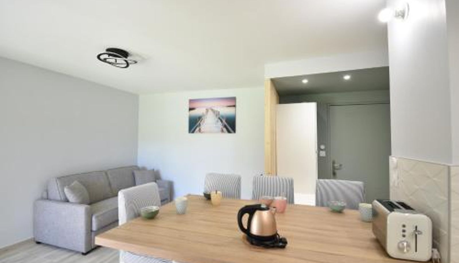 Kitchen - Ermitage - Hossegor centre ville confortable appartement en rez de jardin