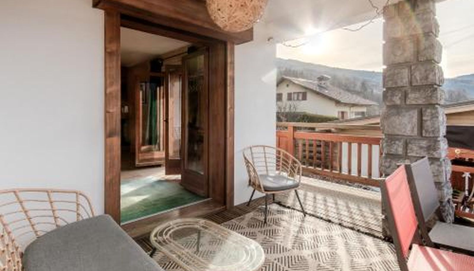 Terasse - Chalet ZigueZague - Calme - Proche Thermes