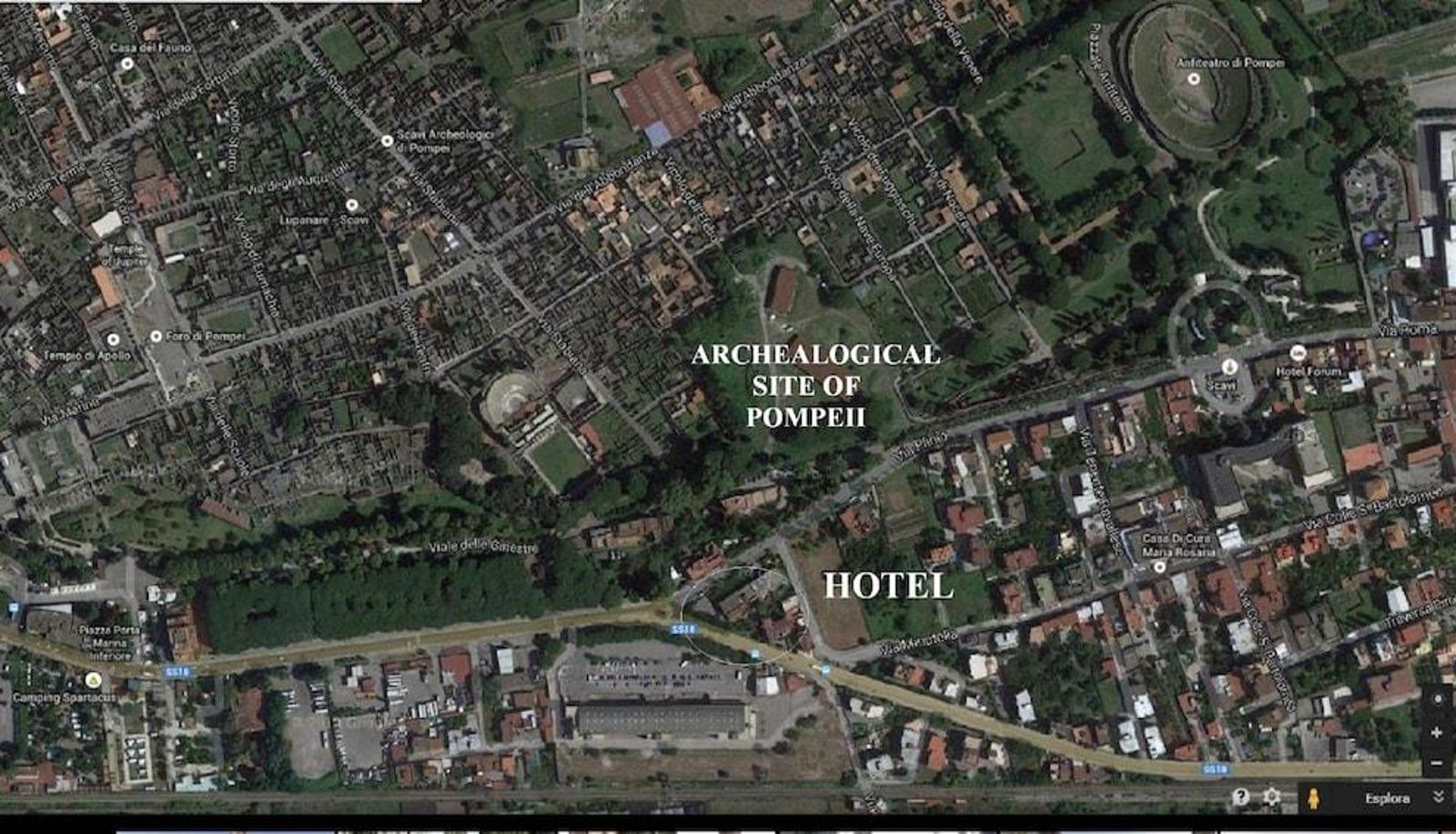 Area esterna dell'hotel - Hotel degli Amici
