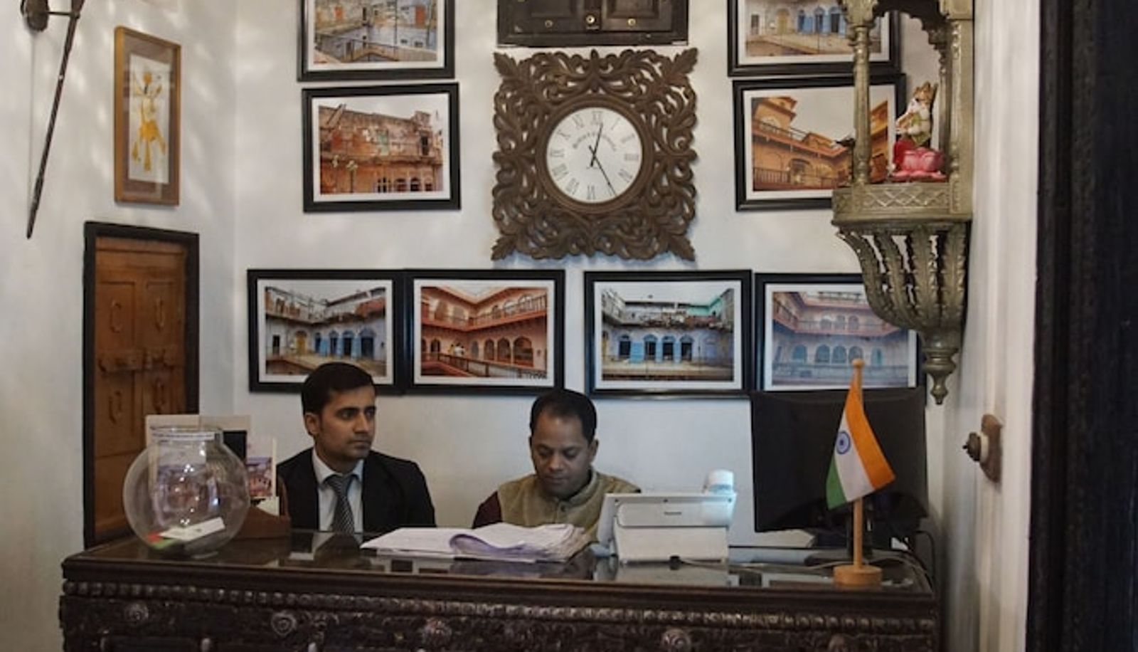 Rezeption - Haveli Dharampura & Golden Haveli- UNESCO awarded Boutique Heritage Hotel