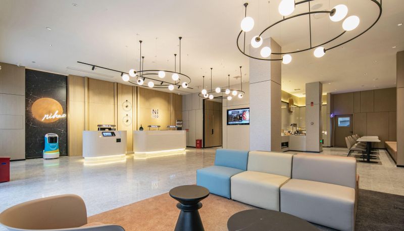 Buitenruimte van het hotel - Hello Hotel (Macheng North Station Trade Logistics City Store)