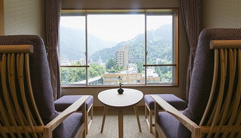 Kamer met uitzicht op de rivier - (RYOKAN) Unazuki Onsen Sanyanagi-tei