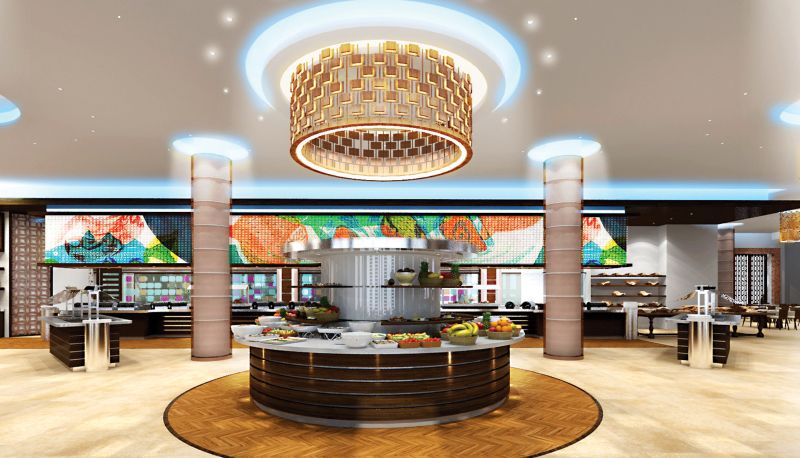 Frühstücksraum innerhalb des Restaurants - Olympic Lagoon Resort Paphos