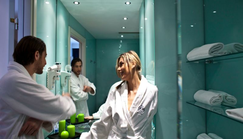 Badezimmer - Mitico Hotel & Natural SPA