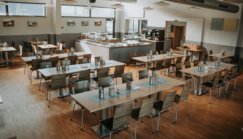 Sala de desayunos dentro del restaurante - Campus Hotel Restaurant