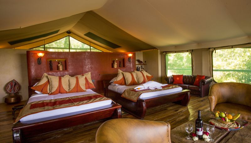 Standaardkamer (tweepersoons) - Mara Engai Wilderness Lodge