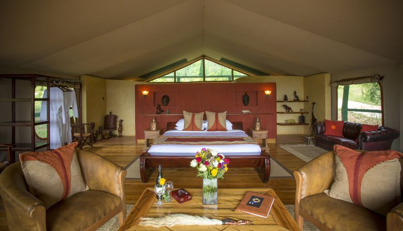 Standaardkamer (tweepersoons) - Mara Engai Wilderness Lodge
