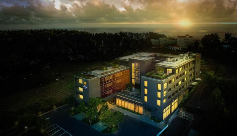 Buitenruimte van het hotel - Parksunshine Jeju