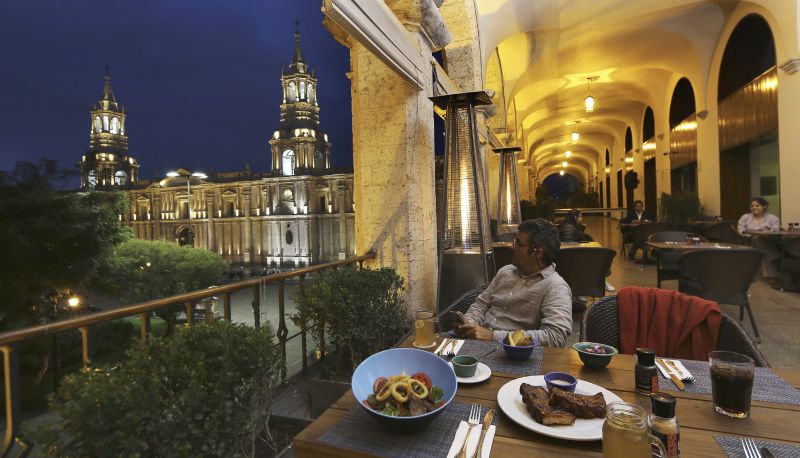 Salle de petit-déjeuner dans le restaurant - Casa Andina Select Arequipa