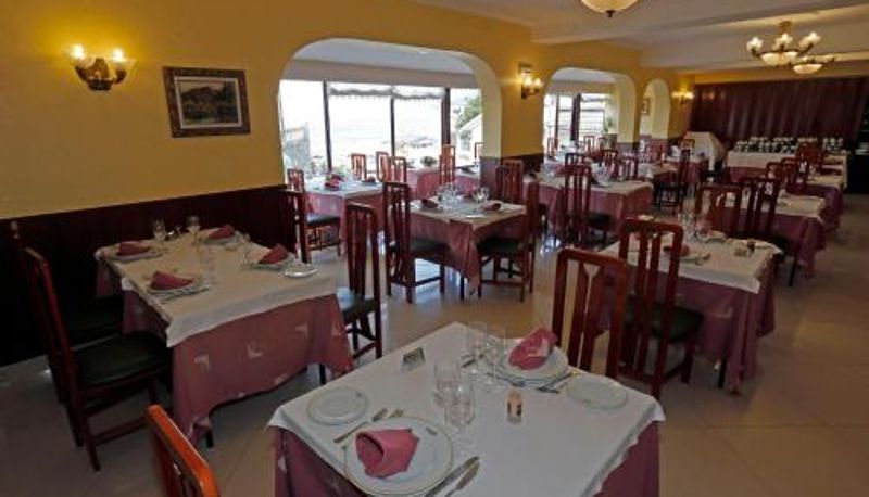 Salle de petit-déjeuner dans le restaurant - Hotel Restaurante Glasgow