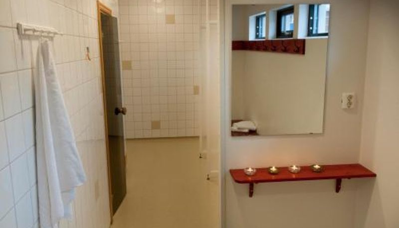 Badezimmer - Valbergsängen Hotell & Vandrarhem