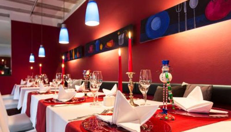 Frühstücksraum innerhalb des Restaurants - Hotel Guter Tropfen
