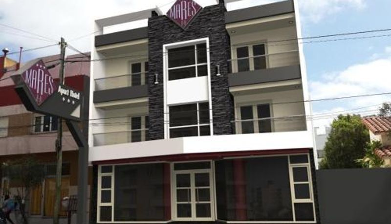 Zewnętrzna część hotelu - Mares Apart Hotel