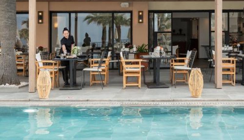 レストラン内の朝食ルーム - Grecotel Marine Palace & Aqua Park