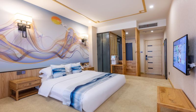 Zimmer - Yilai boutique Jurong Renmin Road Guofeng Qingshe Hotel