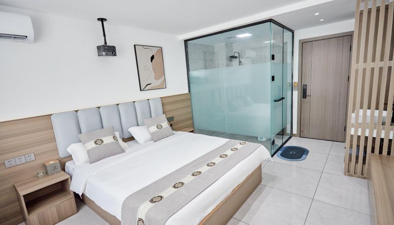 Buitenruimte van het hotel - Shangmu Viewing Hotel