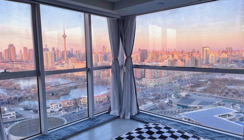 Kamer met uitzicht op het meer - Tianjin Yuyou Homestay (Olympic Sports Center Store)