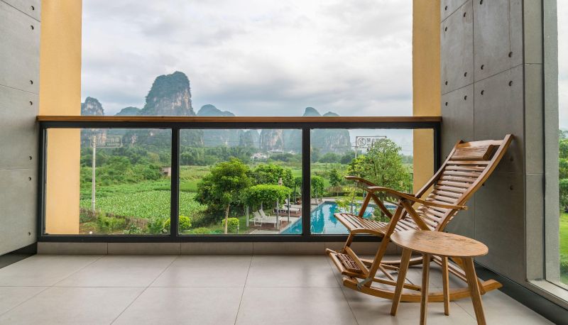 Zimmer mit Bergblick - Rehabilitation and Resort Hotel (Yangshuo Shili Gallery Yulonghe Branch) Zhuchuangxi Language Travel