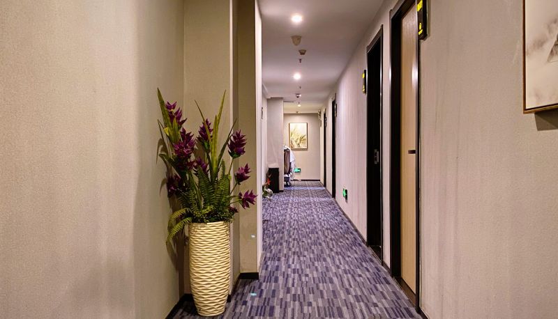 Area esterna dell'hotel - Happy Town Lakeside Hotel (Hubei University Subway Station Store)