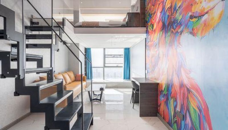 Familienzimmer - Youxi Service Seaview Cinema Apartment (Rizhao China Resources Vientiane Hui Shop)