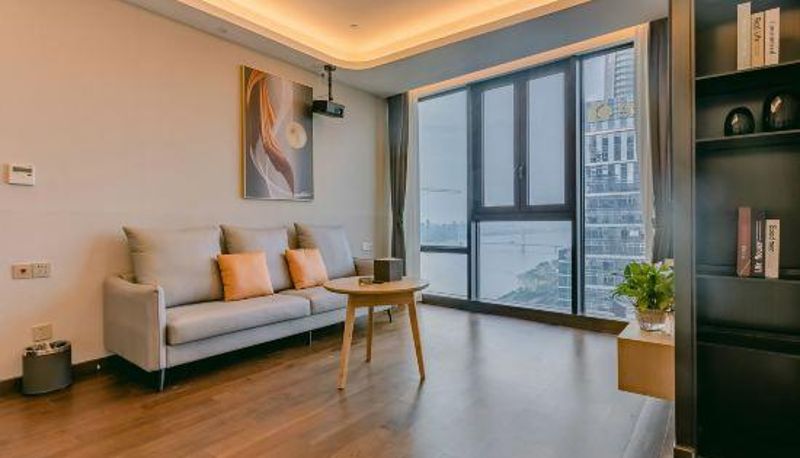 Pokój z widokiem na rzekę - Xisilai Jiangjing Hotel (Wuhan Greenland International Financial City Branch)