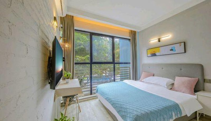 Vista interna - Bright and Beautiful Apartment in Wuhan
