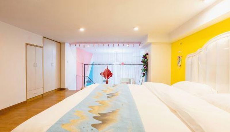 Widok wnętrza - Penghu Bay Loft Light Luxury Apartment Hotel (Nanchang West Station Amber Garden Shop)