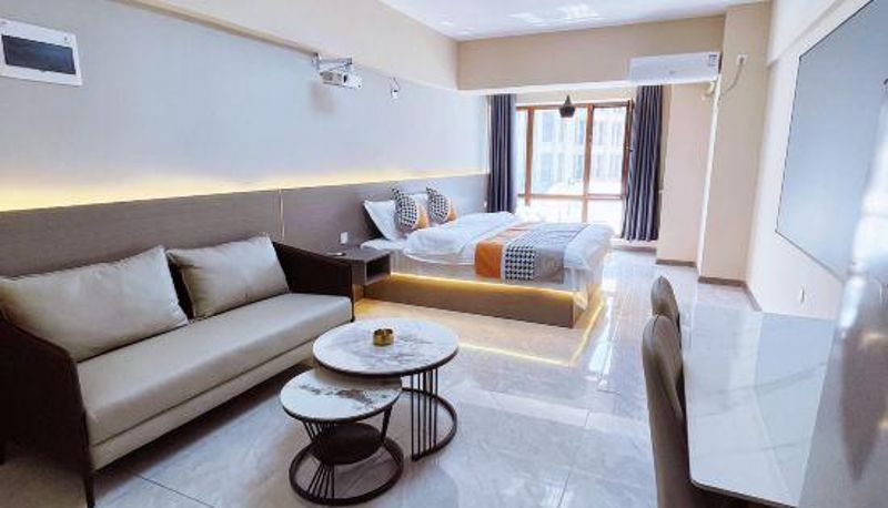Business-kamer - Moshang Huakai Boutique Apartment (Harbin West Railway Station)