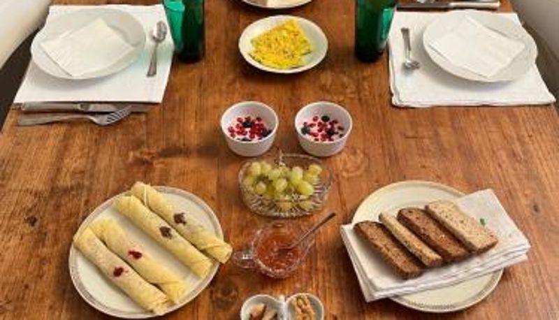 Sala śniadaniowa w restauracji - Il Fiume Azzurro Home B&B