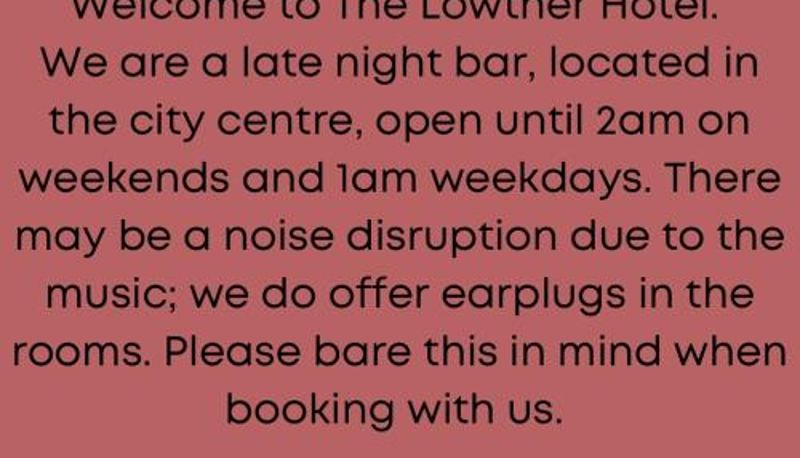 Info - The Lowther Hotel