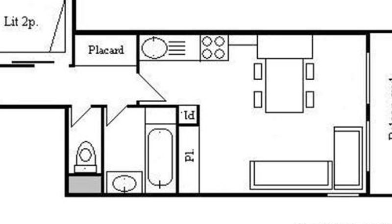 Standart oda - 4 personnes - Méribel  2 pièces  garage & balcon sud  proche pistes et commerces Appartement cosy