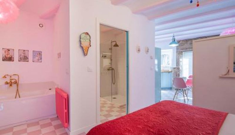 Standaardkamer - La Suite Años 50 La casa de Barbie Chimenea de leña