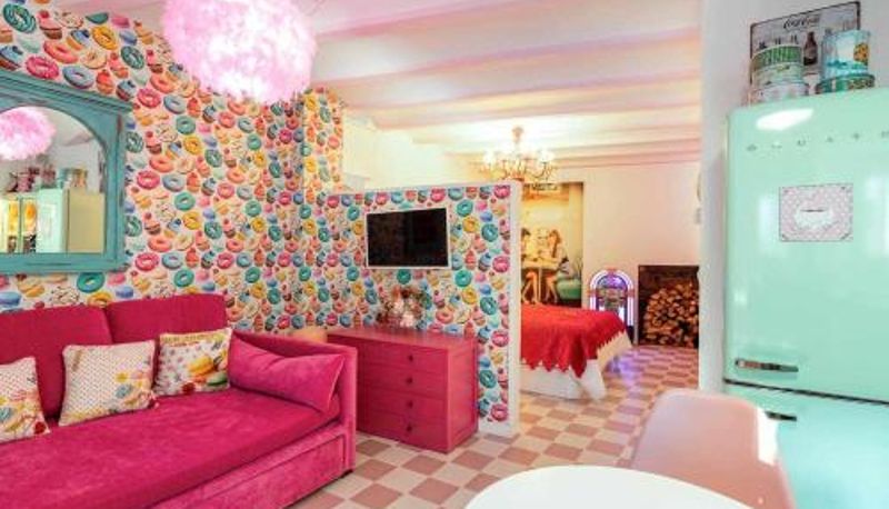 Appartement - La Suite Años 50 La casa de Barbie Chimenea de leña