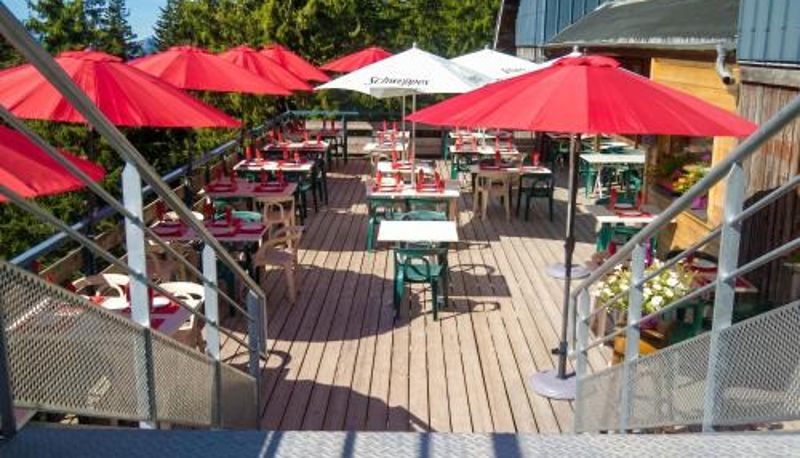 Terasse - Appartement confortable à Thollon-les-Mémises avec vue