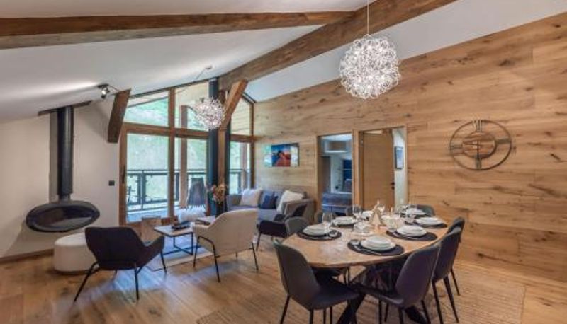 Standart oda - 3 chambres Superbe penthouse à Courchevel 1650 avec cheminée