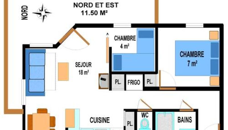 スタンダードルーム - Appartement spacieux 6 pers au pied des pistes avec balcon et parking
