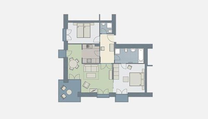 Info - Kaiservillen Heringsdorf - Ferienwohnung mit 2 Schlafzimmern und Balkon D212