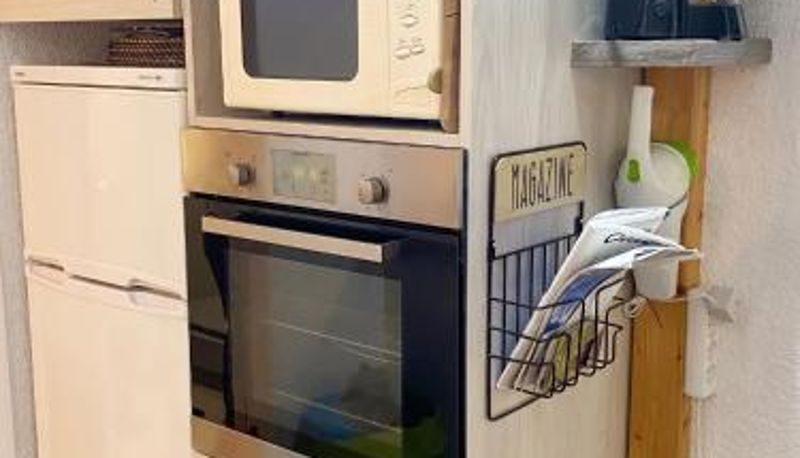 Küche - proche des pistes  22 m² Studio chaleureux à Villarembert