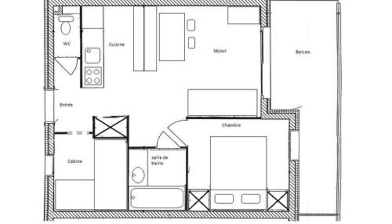 Quarto standard - Plagne Aime 2000 Appartement avec accès piscine et parking inclus