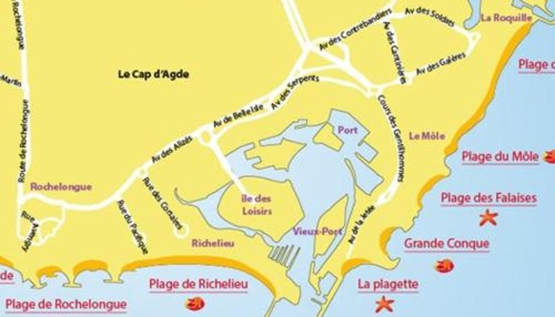 Standard room - au bord de la plage avec parking et terrasse - FR-1-749-13  6 pers Appartement T3 à Cap d'Agde