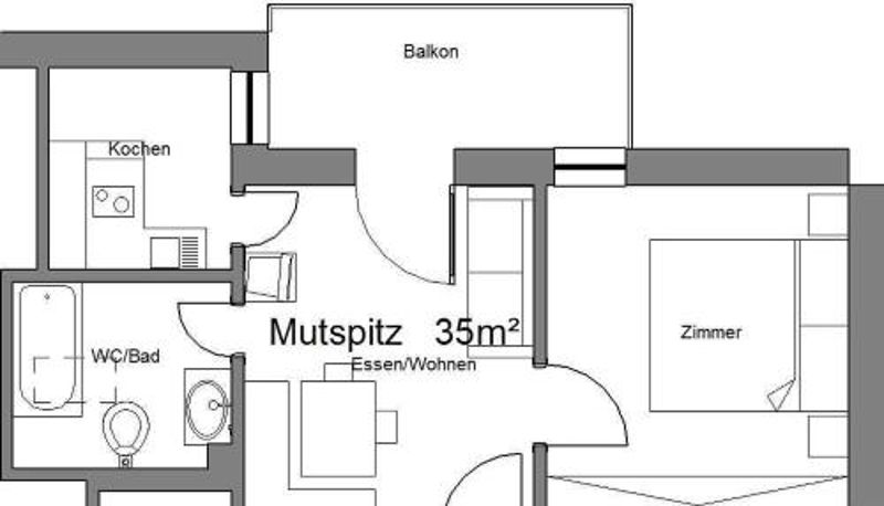 Pokój typu standard - Adang Ferienwohnung Mutspitz