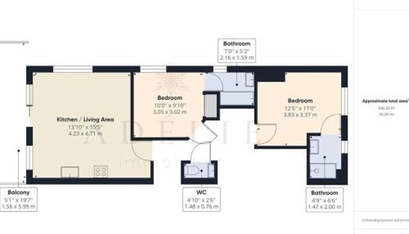 Quarto standard - parking et WiFi Charmant 3 pièces aux pieds des pistes avec balcon