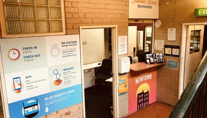 Réception - Newtown Backpackers